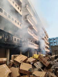 fire-damaged-electrical-appliances-scrap-materials